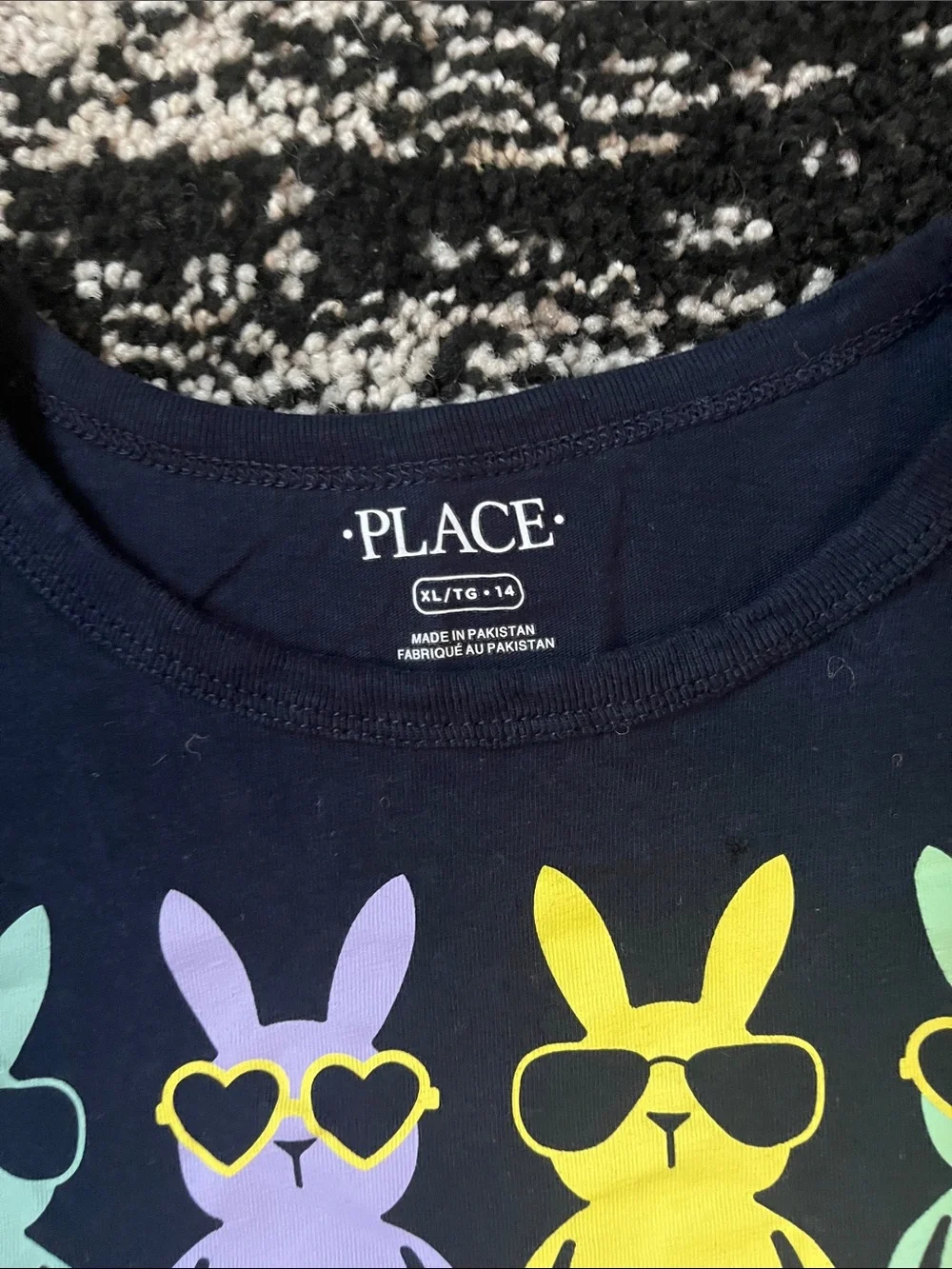 The Children's Place Navy 'Egg Hunting Squad' Bunny Graphic Tee